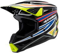 ALPINESTARS přilba S-M3 WURX, dětská 2025, černá/žlutá fluo/modrá/červená - Helma na motorku