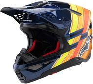 ALPINESTARS helmet SUPERTECH S-M10 edition TROY LEE DESIGNS 2025, pearl blue/orange/yellow, size 202 - Motorbike Helmet