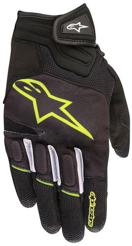 ALPINESTARS ATOM gloves, black/yellow fluo, 2025, size 2025 M - Motorcycle Gloves - Main image