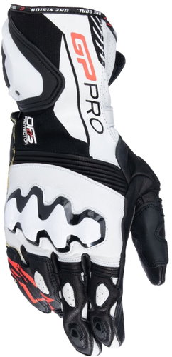 ALPINESTARS GP PRO R4 Gloves, Black/White, 2025, size XL - Motorcycle Gloves - Main image