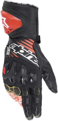 ALPINESTARS rukavice GP TECH 2, černé/bílé/červené fluo, 2025, vel. M - Motorcycle Gloves - Main image