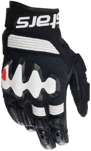 ALPINESTARS HALO gloves, black/white, 2025, size 2025. M - Motorcycle Gloves - Main image