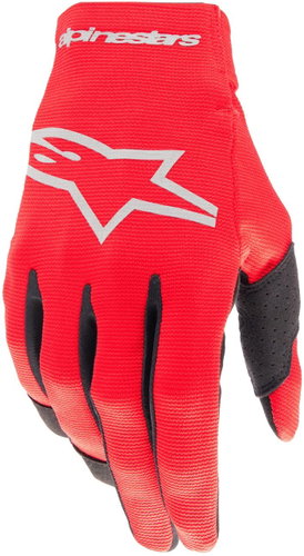 ALPINESTARS RADAR gloves, children's, red/silver, 2025, size 3XS - Motorcycle Gloves - Main image