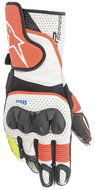 ALPINESTARS Gloves SP-2, white/red fluo/black, 2025, size 2025. L - Motorcycle Gloves