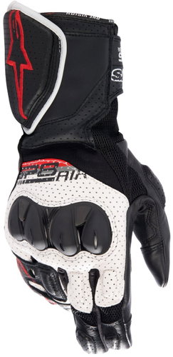 ALPINESTARS Gloves SP-8 AIR, white/black/red, 2025, size 2025. XL - Motorcycle Gloves - Main image