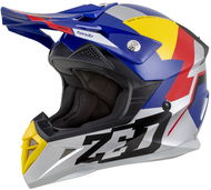 ZED X1.9D TENDO, dětská 2025, modrá perleť/červená/žlutá/stříbrná - Helma na motorku