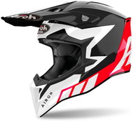 AIROH Helmet WRAAAP Reloaded 2025, glossy red, size 4.5 mm, w/camouflage. S - Motorbike Helmet