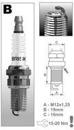 BRISK spark plug B12S Silver Racing series - Spark Plug