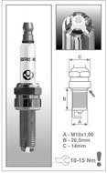 BRISK spark plug COR12LGS Silver Racing - Spark Plug