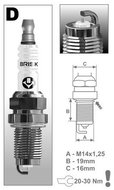 BRISK spark plug DOR12YS-1 Silver Racing series - Spark Plug