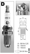 BRISK spark plug DR14TC Extra series - Spark Plug
