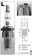 BRISK spark plug LR12SL Silver Racing series - Spark Plug
