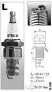 BRISK spark plug LR14S Silver series - Spark Plug