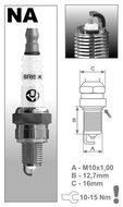 BRISK spark plug NAR12YS Silver Racing series - Spark Plug