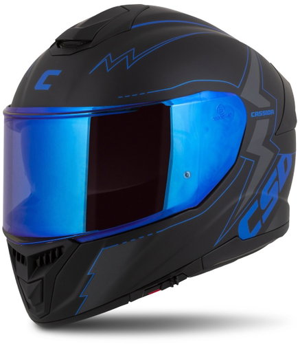 CASSIDA Helmet Integral GT 2.1 Flash 2026, black matt/metallic blue, size 3XL - Motorbike Helmet - Main image