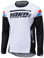 YOKO Motocross jersey TRE, white/black, size 4.5 mm. L - Motocross Jersey