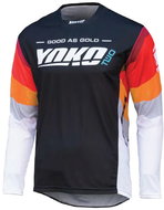 YOKO Motocross jersey TWO, black/white/red, size 4.5 mm. L - Motocross Jersey