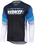 YOKO Motocross jersey TWO, black/white/blue, size 4.5 mm. S - Motocross Jersey