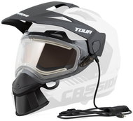 CASSIDA set for electric heating of Tour helmet plexi, clear plexi, orange antifog screen - Motorcycle Helmet Plexiglass Shield