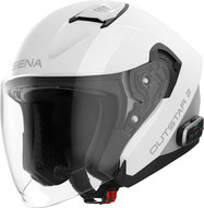SENA Mesh helmet with headset Outstar 2, glossy white, size 4, with headband, size 4, with headband. - Motorbike Helmet