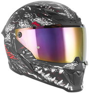 NOX EXKLUSIV Helmet GOLIATH RAPTOR 2026, black matt, white, red, size 2.5 mm. XL - Motorbike Helmet