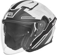 NOX helmet N130 EKTO 2026, white, black, size 2.5 mm, w. XL - Motorbike Helmet