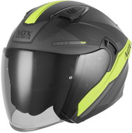 NOX Helmet N130 EKTO 2026, black matt, yellow fluo, size 2XL - Motorbike Helmet