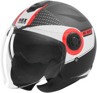 NOX Helmet N182 ROUND 2026, black matt, red, size 2XL - Motorbike Helmet