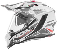 NOX Helmet N312 TRACK 2026, white, red, size 2.5 mm XL - Motorbike Helmet