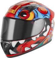 NOX helmet N731 SCRAPPY 2026, child helmet, red, multi-coloured, circumference 53 - 54 cm, size 5.5  - Motorbike Helmet