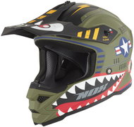 NOX helmet N761 FLY FIGHTER 2026, children's, khaki, multi-colour, circumference 55 - 56 cm - Motorbike Helmet