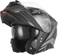 NOX přilba N967 CONQUER 2026, černá matná, stříbrná, vel. 2XL - Motorbike Helmet