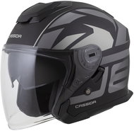 CASSIDA Helmet Jet Tech 2.0 RoTo 2026, black matt/grey/white, size 2XL - Motorbike Helmet