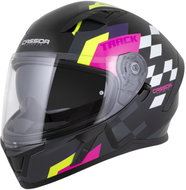 CASSIDA přilba Orbit Track 2026, černá/růžová/fialová/žlutá fluo/bílá, vel. 2XL - Motorbike Helmet