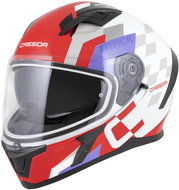 CASSIDA Helmet Orbit Track 2026, red fluo/white/purple/black, size 2XL - Motorbike Helmet