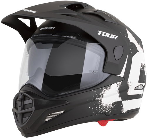 CASSIDA Helmet Tour 2.0 Crew 2026, black matt/white, plexi with Pinlock preparation, size 2XL - Motorbike Helmet - Main image