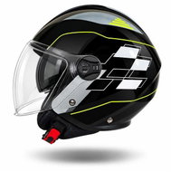 Mifex 506 Otevřená helma na motorku, černá/žlutá - Motorbike Helmet