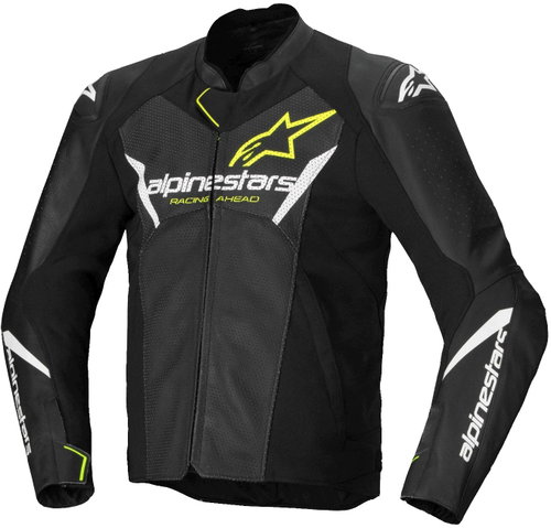 ALPINESTARS FASTER 3 AIRFLOW, černá/bílá/žlutá fluo, 2025, vel. 52 - Bunda na motorku - Main image