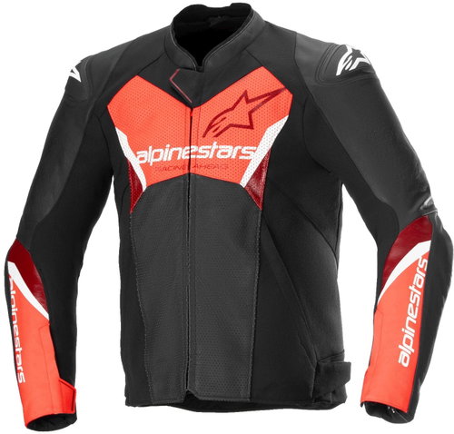 ALPINESTARS FASTER 3 AIRFLOW, černá/červená fluo, 2025, vel. 56 - Bunda na motorku - Main image