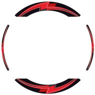 SEFIS PREMIUM ST 1 dvoudílné polepy na kola - červená - Polepy na kolo