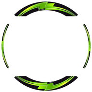 SEFIS PREMIUM ST 1 dvoudílné polepy na kola - zelená - Polepy na kolo