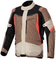 ALPINESTARS ST-1 WATERPROOF, tmavá khaki/písková/černá/červená fluo, 2025, vel. L - Motorcycle Jacket