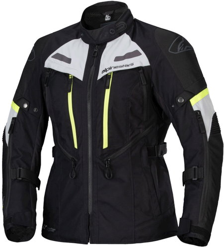 ALPINESTARS STELLA BOGOTA PRO DRYSTAR, dámská, černá/šedá/žlutá fluo, 2025, vel. XL - Motorcycle Jacket - Main image
