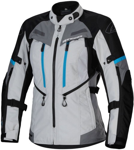 ALPINESTARS STELLA BOGOTA PRO DRYSTAR, dámská, šedá/černá/modrá, 2025, vel. M - Bunda na motorku - Main image