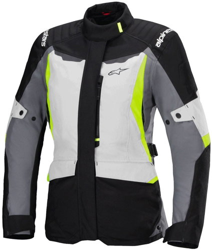 ALPINESTARS STELLA ST-1 WATERPROOF, světle šedá/černá/žlutá fluo, 2025, vel. XS - Motorcycle Jacket - Main image