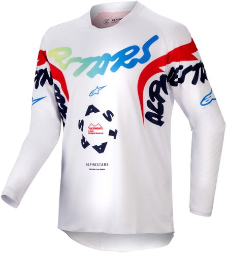 ALPINESTARS RACER HANA, dětský, bílý/multicolor, 2024, vel. XL - Dres - Main image