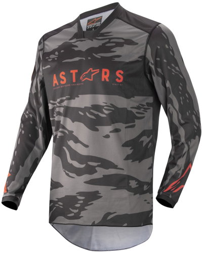 ALPINESTARS RACER TACTICAL, černý/šedý maskáčový/červený fluo, vel. 2XL - Jersey - Main image