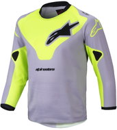 ALPINESTARS RACER VEIL KIDS, dětský, šedý/žlutý fluo, 2025, vel. XS - Dres