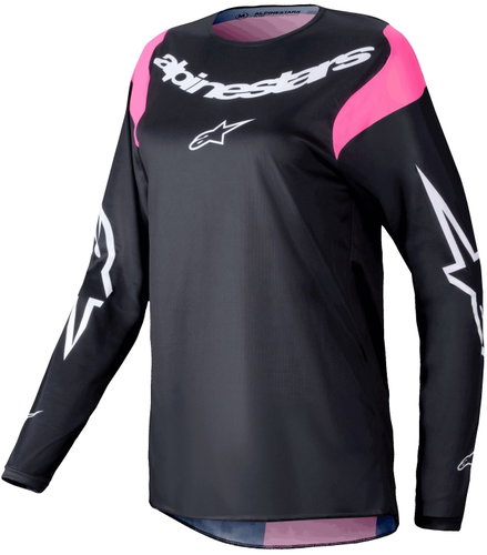 ALPINESTARS STELLA FLUID HAUL, dámský, černý/růžový fluo, 2025, vel. S - Dres - Main image