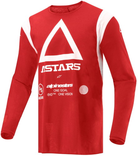 ALPINESTARS TECHDURA, červený fluo, 2025, vel. L - Jersey - Main image